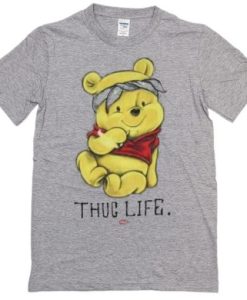 Winnie The Pooh Thug Life T-shirt qn