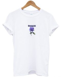 broken purple rose t shirt qn