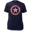 Captain America Distressed Shield t shirt qn