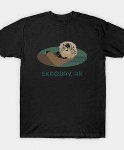 Cute Skagway Coast Otter Alaska Resident Fisherman Gift t shirt qn