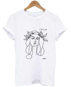 Picasso Woman Sketch t shirt qn