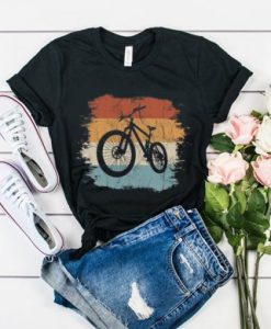 Retro Vintage Biking MTB Mountain-Bike t shirt qn