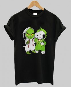 Snoopy And Grinch Christmas t shirt qn