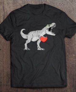 T-Rex Dinosaur Valentine’s Day t shirt qn