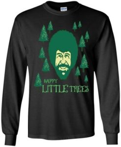 Bob Ross Happy Little Trees sweatshirt qn