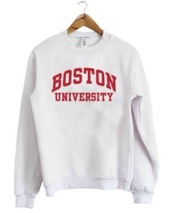 Boston University White Sweatshirt qn