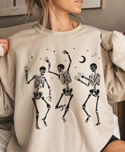 Halloween Party Dancing Skeleton sweatshirt qn