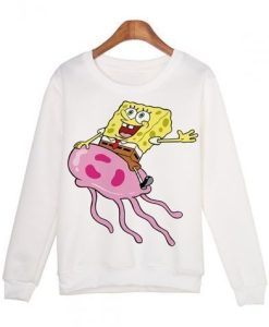 SpongeBob Cartoon Printed Sweatshirt qn