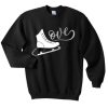 ice skating love sweatshirt qn