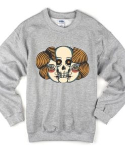 lady and skull sweatshirt qn