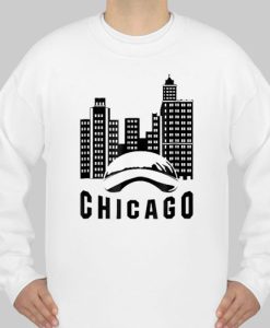 Chicago Chi-Town Cloud Gate City Skyline sweatshirt qn