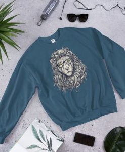 Hipster Lion Sweatshirt qn