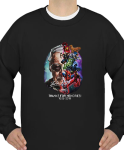 Stan Lee with Superhero thanks for memories Sweatshirt qn