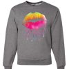 Dripping Neon Lips Sweatshirt qn