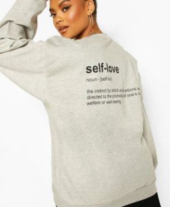 Self Love Back Print Sweatshirt qn