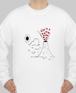 Volcano Hearts Love Valentine Sweatshirt qn