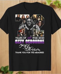 72-years-of-Black-Sabbath-1948-2020-Ozzy-Osbourne-thank-you-for-the-memories-signature-T-Shirt TPKJ2