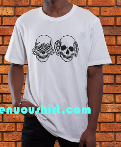 Hear See No Evil Skull T-shirt