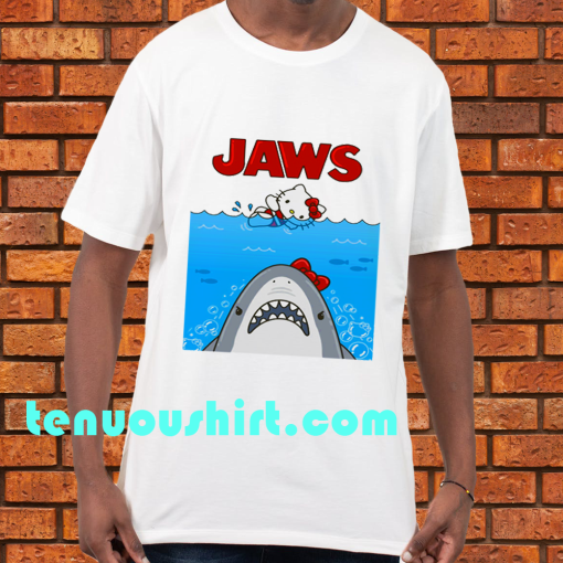 Jaws hello kitty t shirt