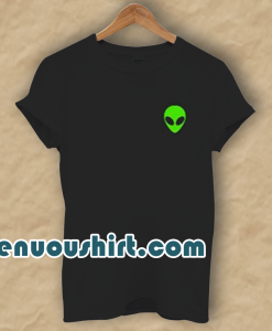 Alien Head Pocket Patch T Shirt