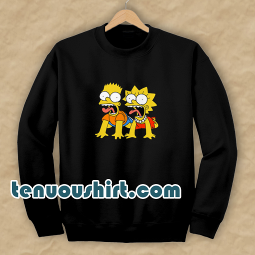 Bart And Lisa Simpson Scream Sweatshirt