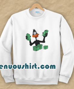 Daffy Duck Stacking Money Sweatshirt