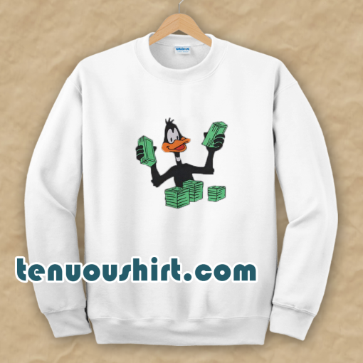 Daffy Duck Stacking Money Sweatshirt