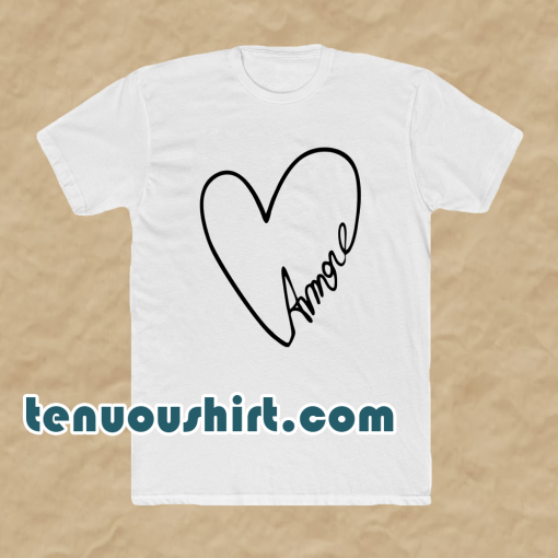 White heart t-shirt