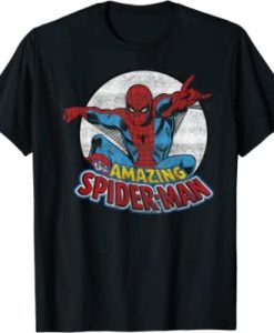 Amazing Spider-Man Vintage Circle Portrait Logo T-Shirt