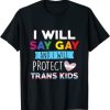 I Will Say Gay And I Will Protect Trans Kids LGBTQ Pride T-Shirt