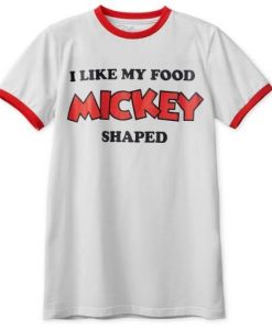 I like my food Mickey shaped ringer t-shirt