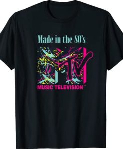 MTV Logo With Abstract Funky New Wave Lines T-Shirt