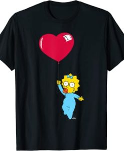 The Simpsons Maggie Heart Balloon Valentine’s Day T-Shirt