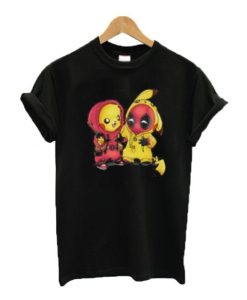 Baby-Pikachu-Pokemon-and-Deadpool-T-shirt