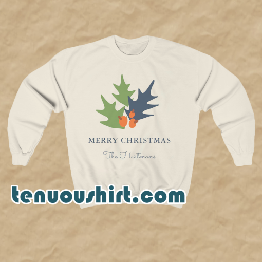 Berries and Leaves Personalized Christmas Sweatshirt