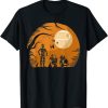 Star Wars Droids Halloween Orange Hue Death Star Portrait T-Shirt
