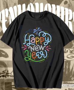 Vibrant Happy New Year T Shirt TPKJ1