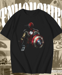 Captain America Ironman Thor Spiderman and Hawkeye T shirt TPKJ1