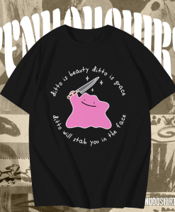 Ditto Holding Knife Pokemon T-Shirt TPKJ1