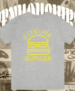 Kitsune Burger Grey T-shirt TPKJ1