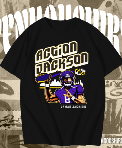 Lamar Jackson's Action Jackson t shirt TPKJ1