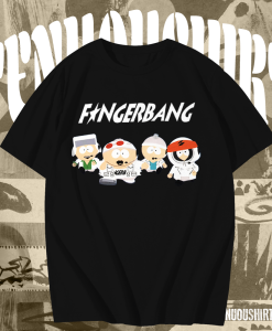 South Park Finger Bang Stan Kenny Kyle Cartman Vintage T-Shirt TPKJ1