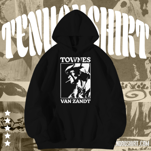 Townes Van Zandt Black Hoodie TPKJ1