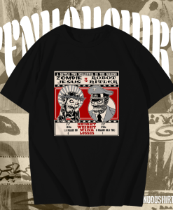 Zombie Jesus VS Robot Hitler T Shirt TPKJ1