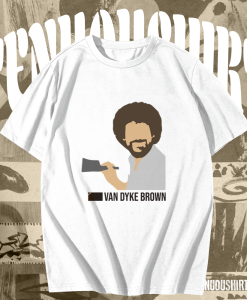 Van Dyke Brown Bob Ross t shirt TPKJ1