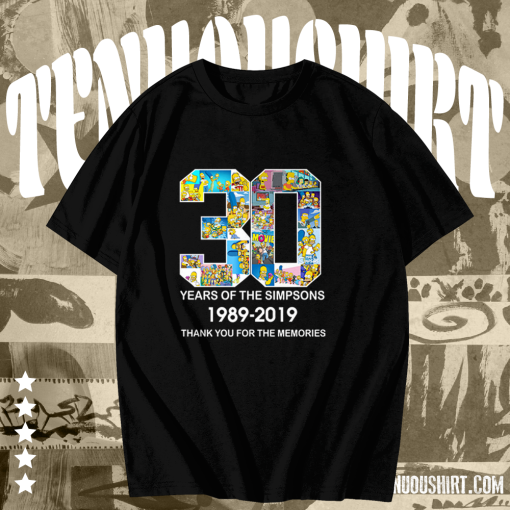 30 Years of The Simpsons 1989 - 2019 T-Shirt TPKJ1