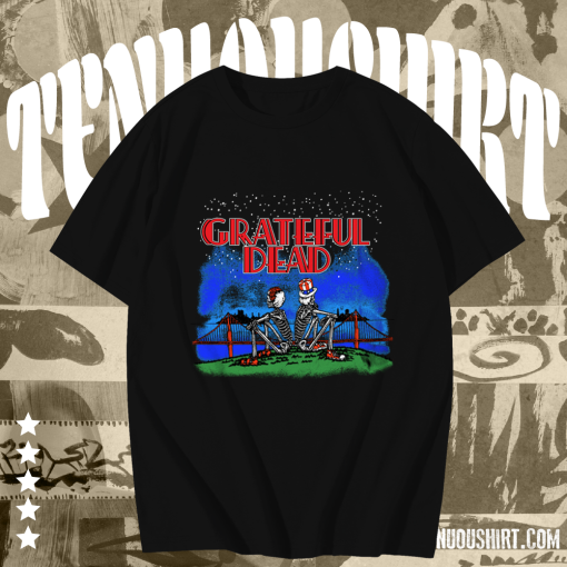 Grateful Dead Golden Gate San Francisco Skeleton T-shirt TPKJ1