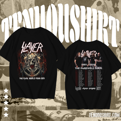 Slayer Final Farewell World Tour 2018 T-Shirt TPKJ1