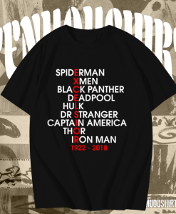 Excelsior Marvel Superheroes T-shirt Black TPKJ1