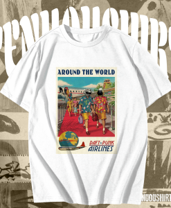 Around the world Daft Punk T Shirt KM TPKJ1